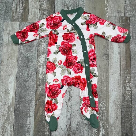 Other - Baby Girl Rose Button Footie Size 90/18-24 Months